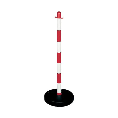DEMARCATION BARRIER CHAIN SUPPORT POST RED/WHITE 404046