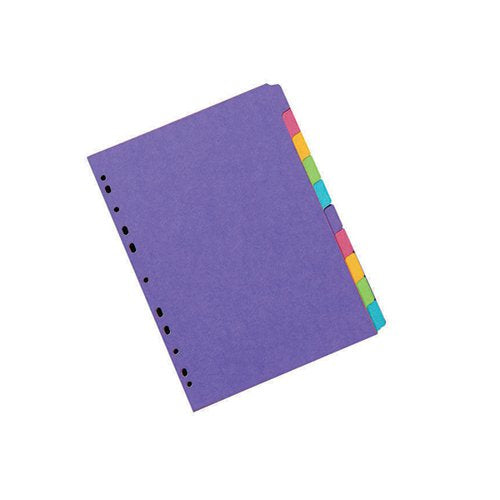 CONCORD DIVIDER 10-PART A4 270GSM BRIGHT ASSORTED 52699/526