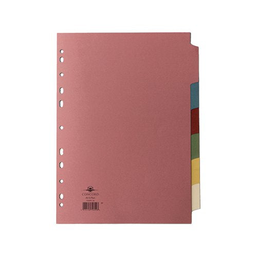 CONCORD DIVIDER 6-PART A4 160GSM MULTICOLOURED 70699/J6