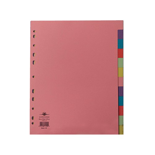 CONCORD DIVIDER 12-PART A4 EXTRA WIDE PASTEL COLOURS 71799/J