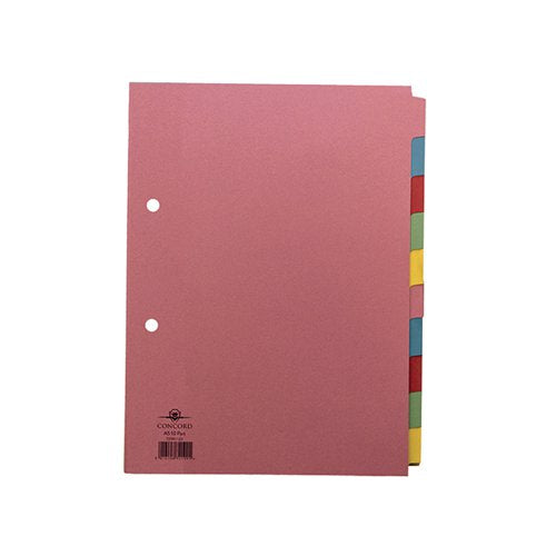 CONCORD 10-PART DIVIDER A5 ASSORTED 72199