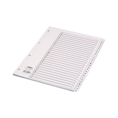 CONCORD CLASSIC INDEX A-Z 26-PART A4 WHITE BOARD MYLAR TABS