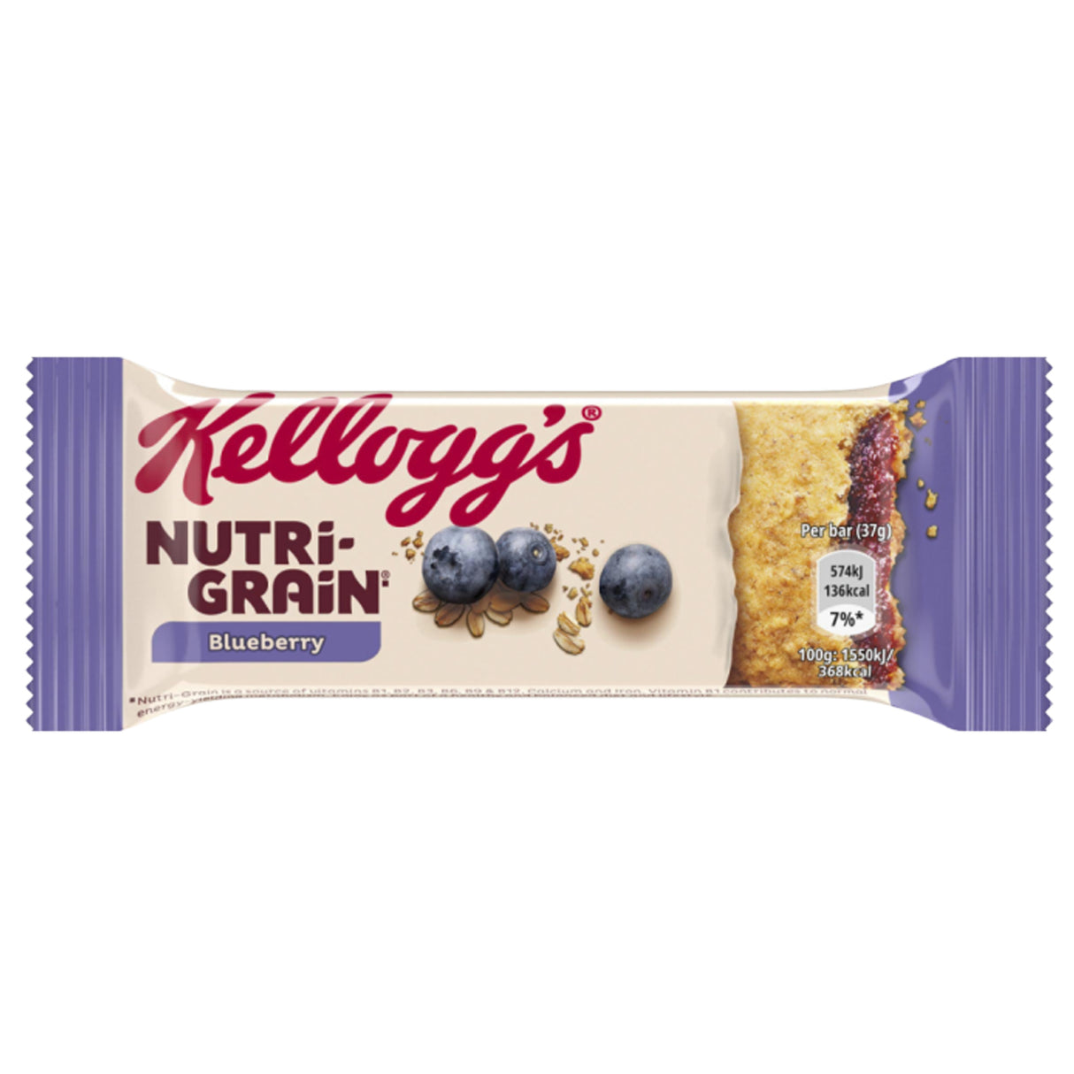 KELLOGG'S NUTRI-GRAIN SOFT & FRUITY BLUEBERRY BARS (37g) x 25