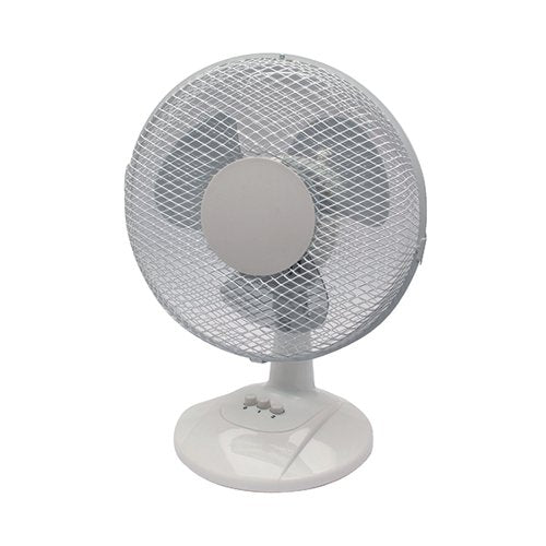 Q-CONNECT 9 INCH/229MM DESK FAN 2 SPEED WHITE KF00402
