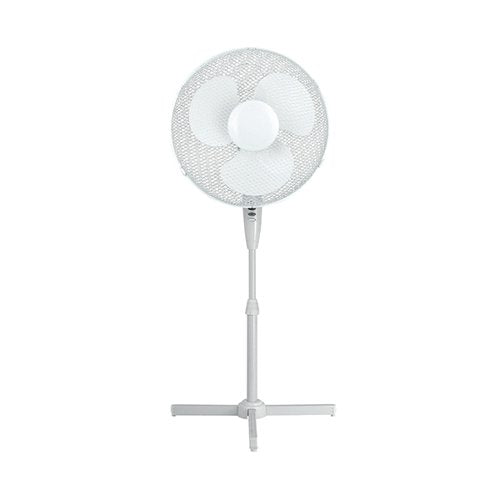 Q-CONNECT 16 INCH/406MM PEDESTAL FAN WHITE KF00404