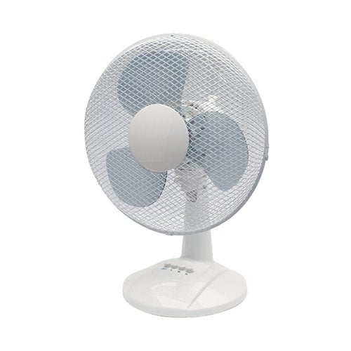 Q-CONNECT 12 INCH/305MM DESK FAN WHITE KF00405