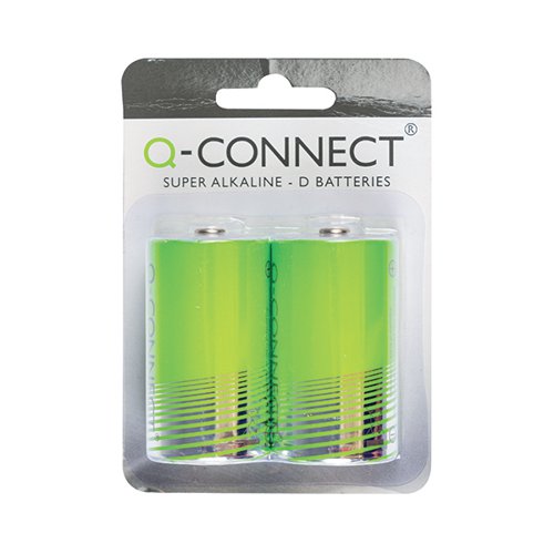 Q-CONNECT SIZE D BATTERY (2 PACK) KF00491