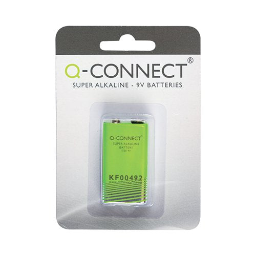 Q-CONNECT 9V HIGH PERFORMANCE ALKALINE BATTERY KF00492