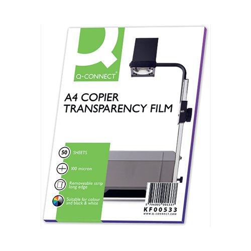 Q-CONNECT LASER COPIER OHP FILM (50 PACK) KF00533