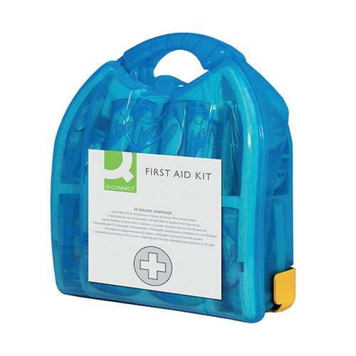 Q-CONNECT 20 PERSON WALL-MOUNTABLE FIRST AID KIT KF00576