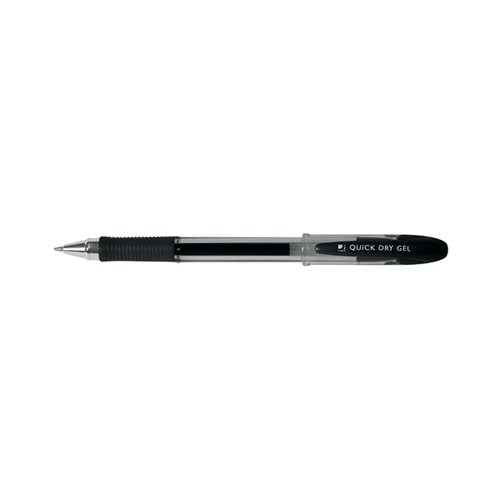 Q-CONNECT QUICK DRY GEL PEN MEDIUM BLACK (PACK OF 12) KF00678