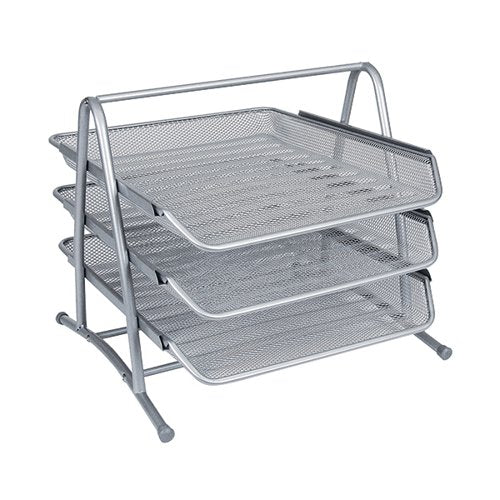 Q-CONNECT 3 TIER LETTER TRAY SILVER KF00822