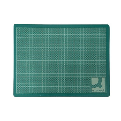 Q-CONNECT CUTTING MAT NON-SLIP PVC A2 GREEN KF01137