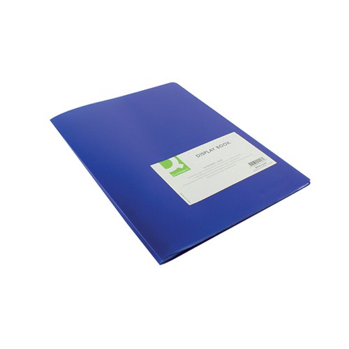 Q-CONNECT POLYPROPYLENE DISPLAY BOOK 10 POCKET BLUE KF01247