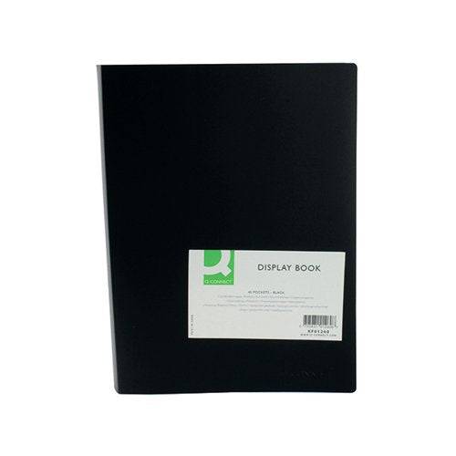 Q-CONNECT POLYPROPYLENE DISPLAY BOOK 40 POCKET BLACK KF01260