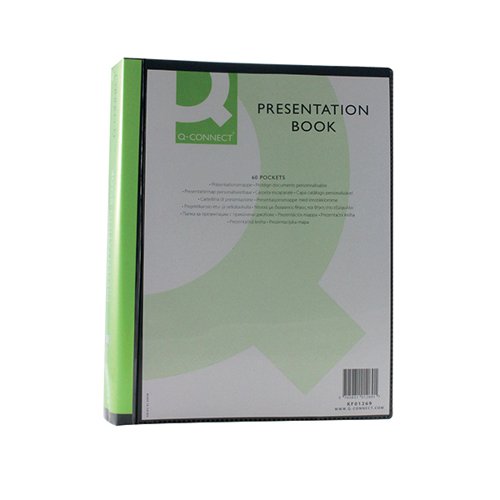 Q-CONNECT PRESENTATION DISPLAY BOOK 60 POCKET A4 BLACK KF01269