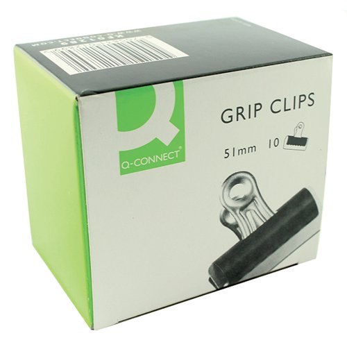 Q-CONNECT GRIP CLIP 51MM BLACK (10 PACK) KF01289