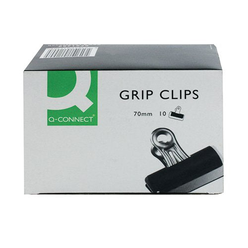 Q-CONNECT GRIP CLIP 70MM BLACK (10 PACK) KF01290