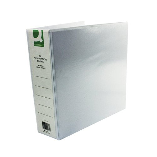 Q-CONNECT PRESENTATION 65MM 4D RING BINDER A4 WHITE (PACK OF 6) KF01334Q