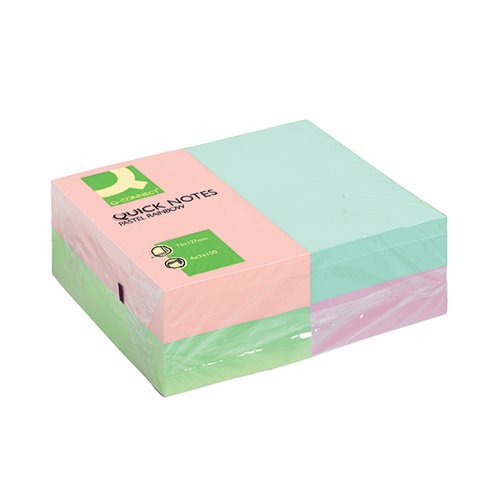 Q-CONNECT QUICK NOTES 76X127MM PASTEL (PACK OF 12) KF01349