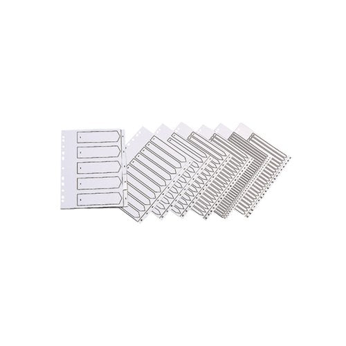 Q-CONNECT 20-PART A-Z INDEX MULTI-PUNCHED POLYPROPYLENE WHIT