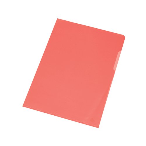 Q-CONNECT CUT FLUSH FOLDER A4 RED (PACK OF 100) KF01485