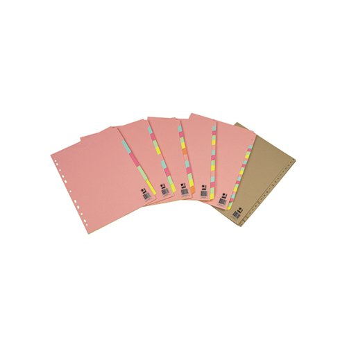 Q-CONNECT 12-PART SUBJECT DIVIDER MULTI-PUNCHED A4 KF01515