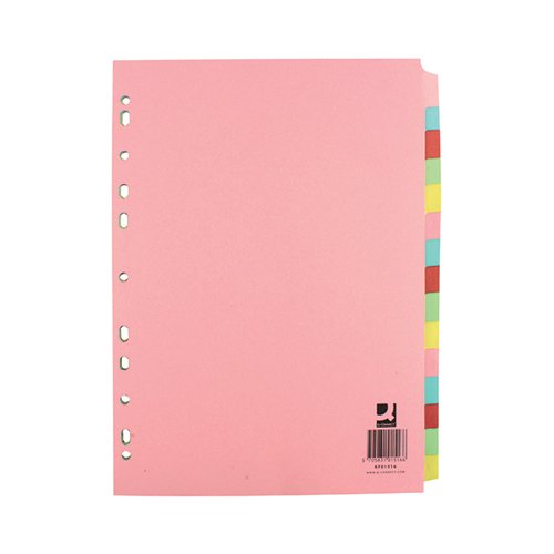 Q-CONNECT 15-PART SUBJECT DIVIDER MULTI-PUNCHED A4 (PACK OF
