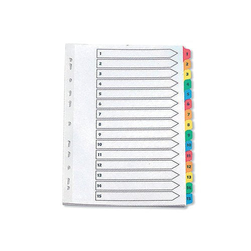 Q-CONNECT 1-15 INDEX MULTI-PUNCHED REINFORCED BOARD MULTI-CO