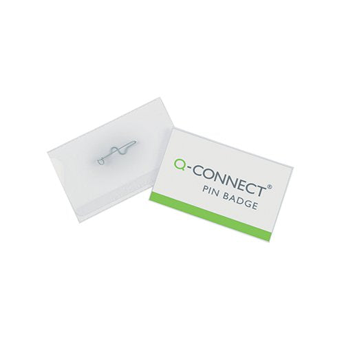 Q-CONNECT PIN BADGE 40X75MM (100 PACK) KF01566