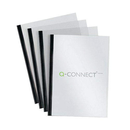 Q-CONNECT BLACK A4 5MM SLIDE BINDER AND COVER SET (PACK OF 20) KF01926