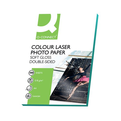 Q-CONNECT WHITE A4 SOFT GLOSS PHOTO PAPER 210GSM (100 PACK)