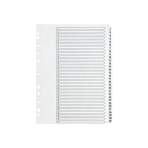 Q-CONNECT 1-31 INDEX MULTI-PUNCHED REINFORCED BOARD CLEAR TA
