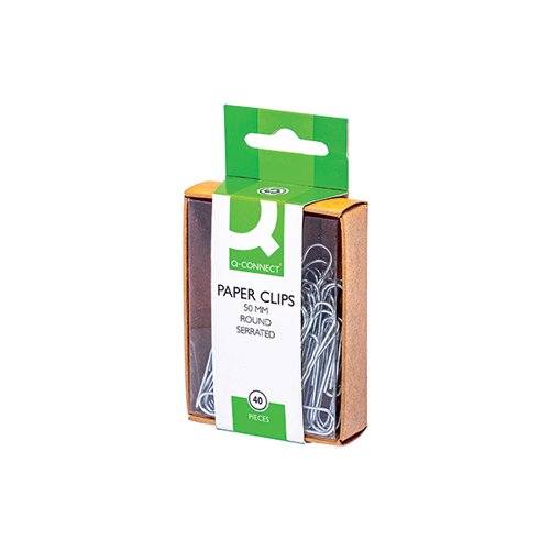Q-CONNECT PAPERCLIPS SERRATED 50MM 10X40 (PACK OF 400) KF02025Q