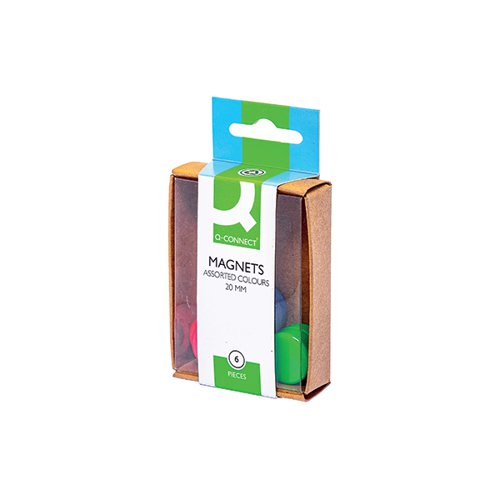 Q-CONNECT ROUND MAGNET 20MM ASSORTED (60 PACK) KF02040Q