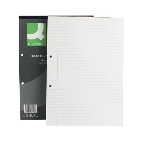 Q-CONNECT FEINT RULED MARGIN HEAD BOUND REFILL PAD 160 PAGES