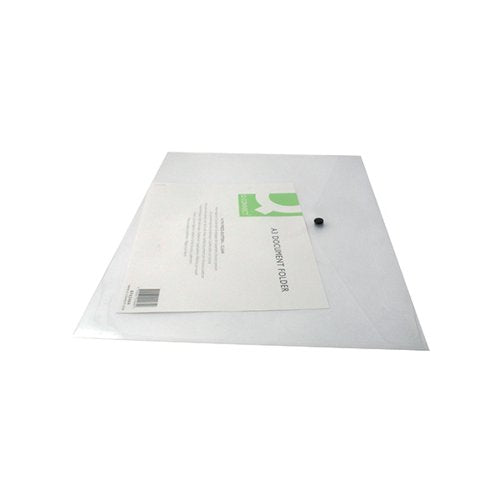 Q-CONNECT POLYPROPYLENE DOCUMENT FOLDER A3 CLEAR (PACK OF 12) KF02464