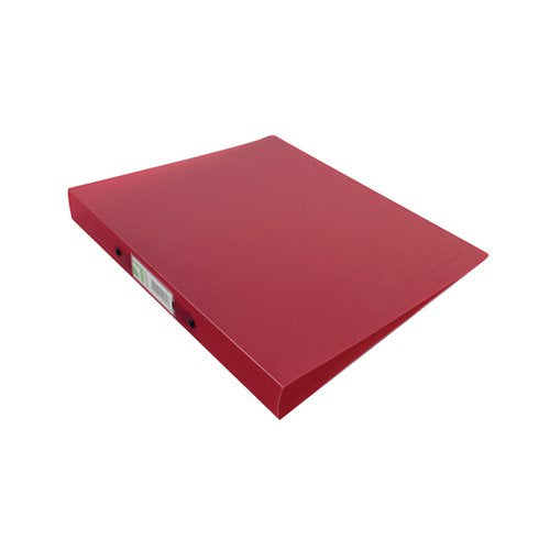 Q-CONNECT 2 RING BINDER FROSTED A4 RED KF02482