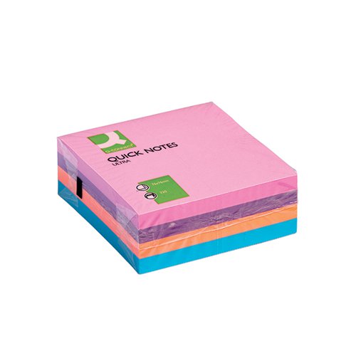 Q-CONNECT ULTRA CUBE 76X76MM 320 SHEETS ASSORTED