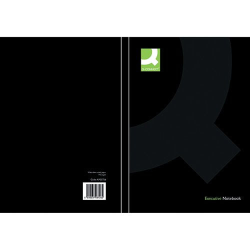 Q-CONNECT HARDBACK CASEBOUND NOTEBOOK A5 BLACK (PACK OF 3) K