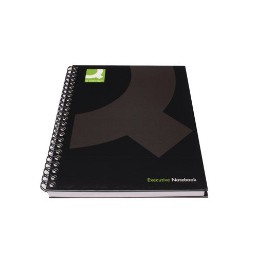 Q-CONNECT A5 BLACK HARDBACK WIREBOUND BOOKS (Pack of 3)