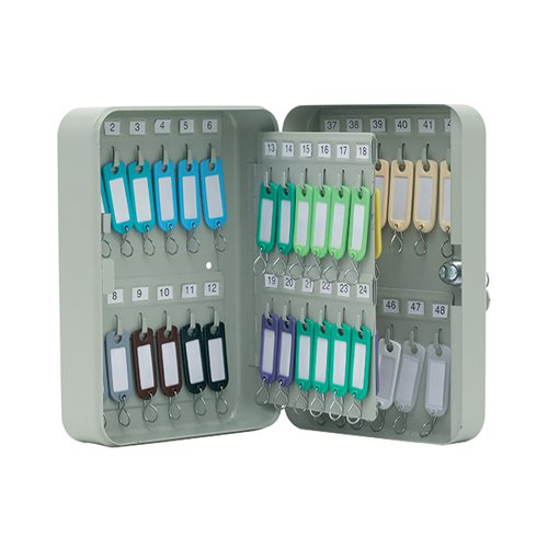 Q-CONNECT PEARL GREY 48-KEY CABINET KF04027