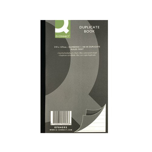 Q-CONNECT FEINT RULED DUPLICATE BOOK 210X127MM KF04095
