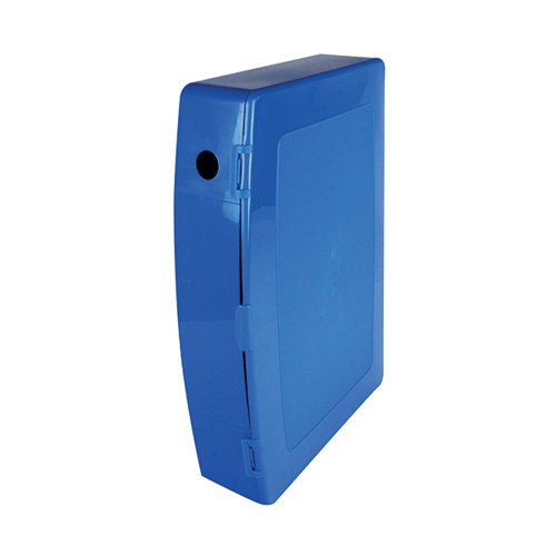 Q-CONNECT POLYPROPYLENE POLYBOX FILE FOOLSCAP BLUE KF04103