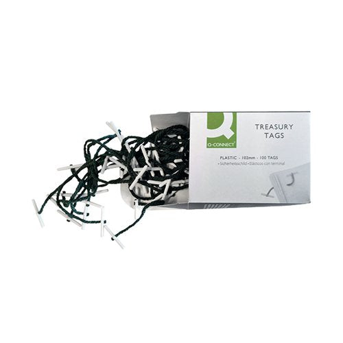 Q-CONNECT PLASTIC TREASURY TAG 101MM (PACK OF 100) KF04573