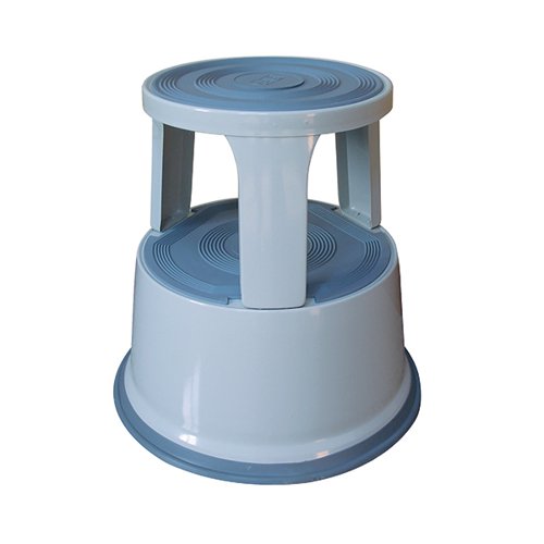 Q-CONNECT METAL STEP STOOL LIGHT GREY KF04844