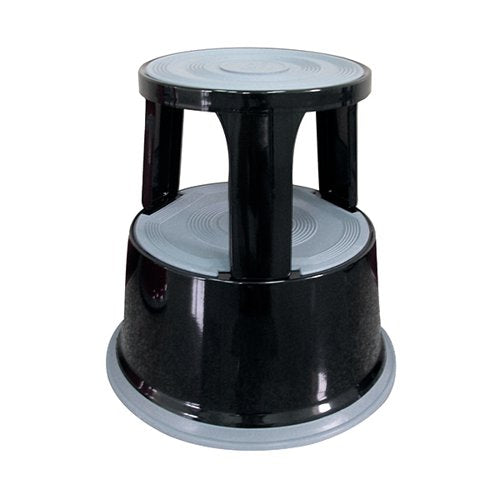 Q-CONNECT BLACK METAL STEP STOOL KF04845
