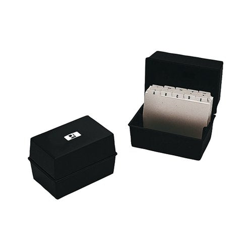Q-CONNECT CARD INDEX BOX 152 X 102MM BLACK KF10010