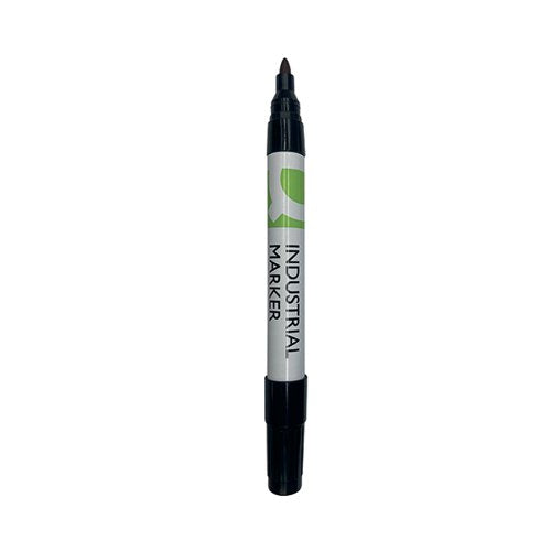 Q-CONNECT INDUSTRIAL MARKER BULLET TIP BLACK (PACK OF 10)