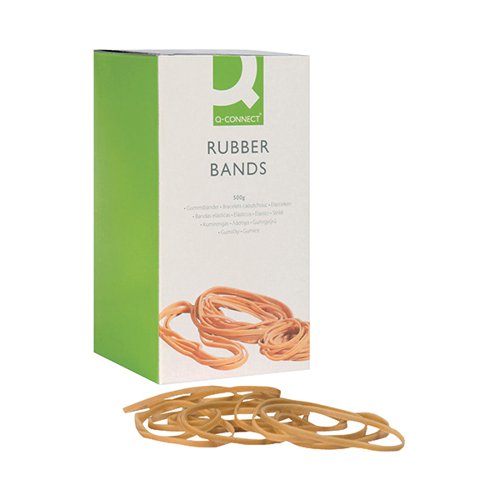 Q-CONNECT RUBBER BANDS NO.38 152.4 X 3.2MM 500G KF10544